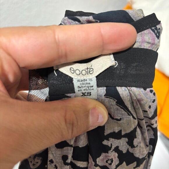 Ecote Womens Paisley Wrap Maxi Dress XS Black Stunning Cocktail Party Sleeveless - Picture 5 of 14